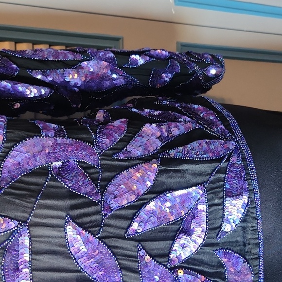 Vintage Black and Purple Sequin Top - Picture 12 of 12
